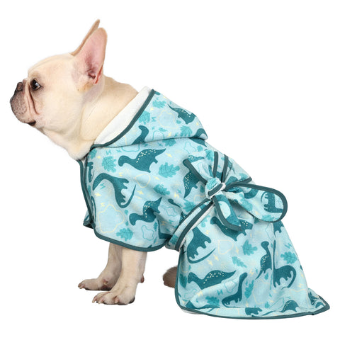 Dog Bathrobe Drying Towel with Hood