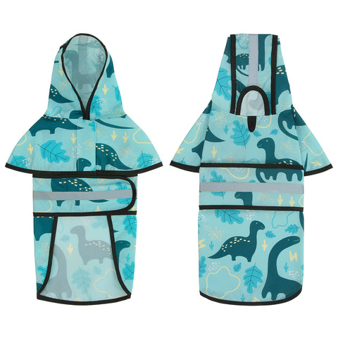 Patterned Dog Raincoat with Hood