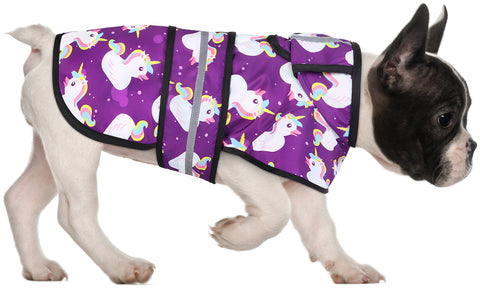 Patterned Dog Raincoat with Hood