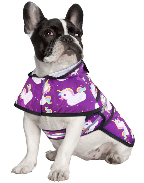 Patterned Dog Raincoat with Hood