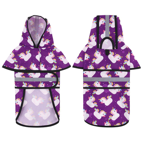 Patterned Dog Raincoat with Hood