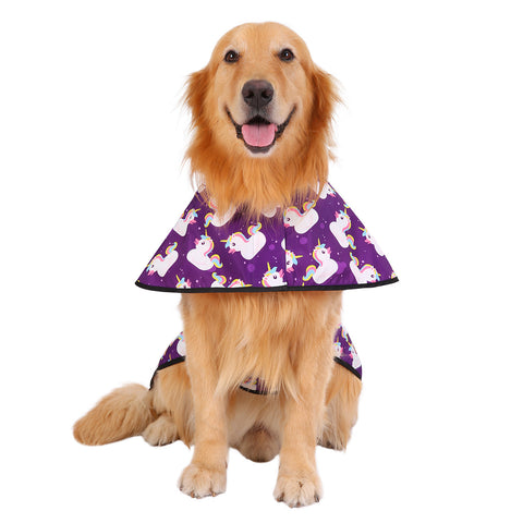 Patterned Dog Raincoat with Hood