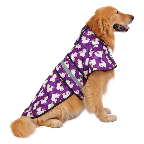 Patterned Dog Raincoat with Hood