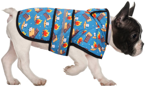 Patterned Dog Raincoat with Hood