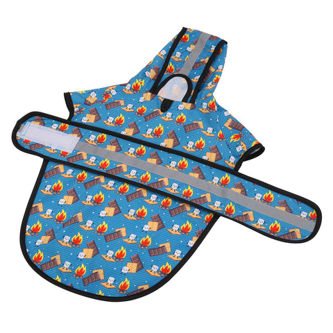 Patterned Dog Raincoat with Hood