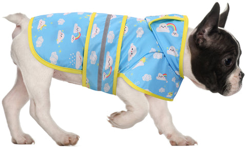 Patterned Dog Raincoat with Hood