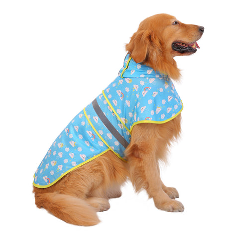 Patterned Dog Raincoat with Hood