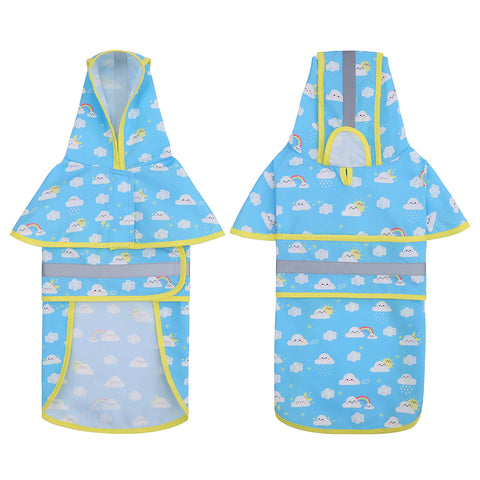 Patterned Dog Raincoat with Hood