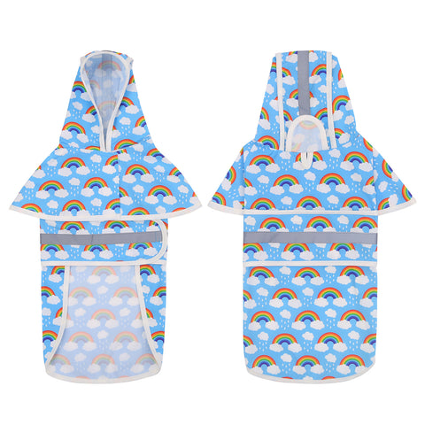 Patterned Dog Raincoat with Hood