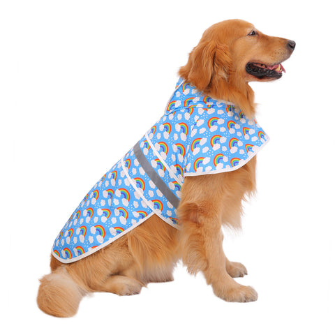 Patterned Dog Raincoat with Hood