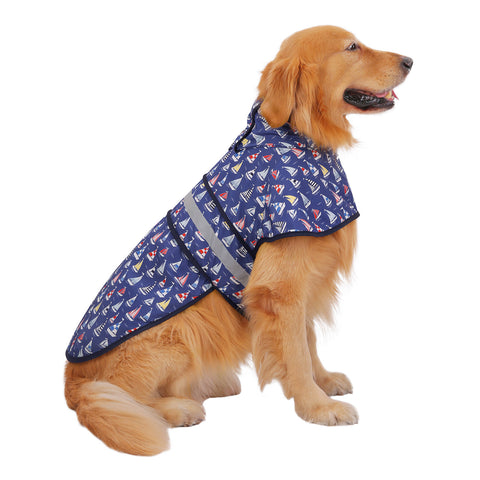 Patterned Dog Raincoat with Hood