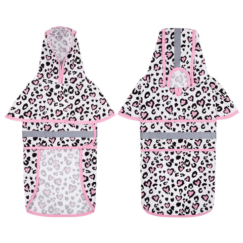 Patterned Dog Raincoat with Hood