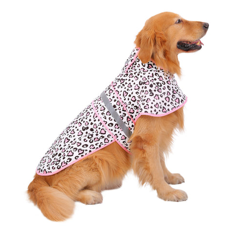 Patterned Dog Raincoat with Hood