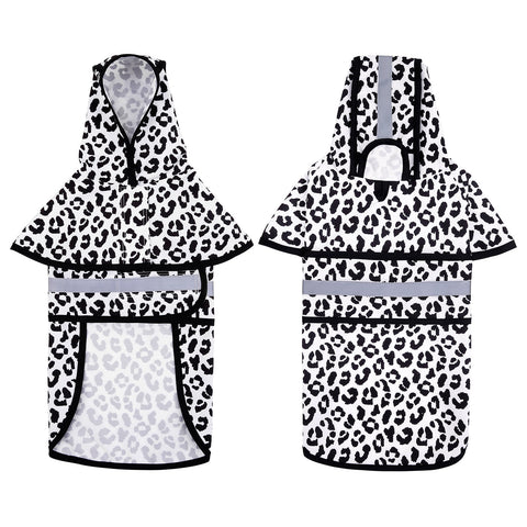 Patterned Dog Raincoat with Hood