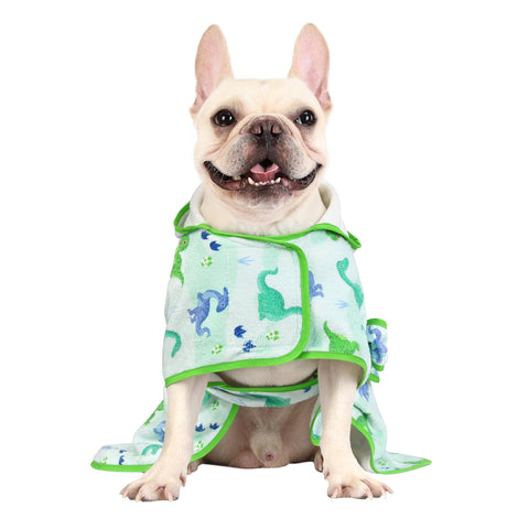 Dog Bathrobe Drying Towel with Hood