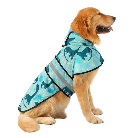 Patterned Dog Raincoat with Hood