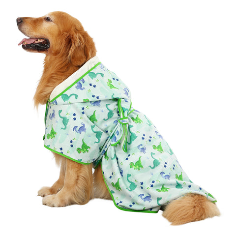 Dog Bathrobe Drying Towel with Hood