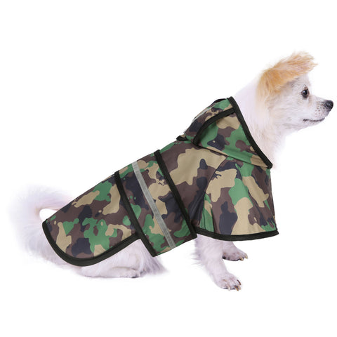 Patterned Dog Raincoat with Hood