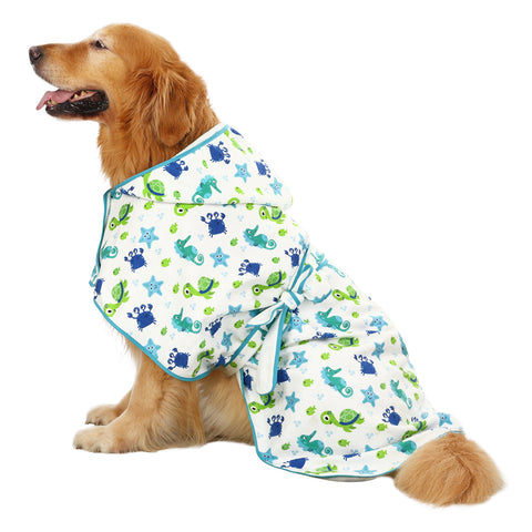 Dog Bathrobe Drying Towel with Hood