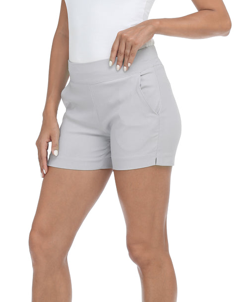 Pull-on Chino Shorts for Women with 4" Inseam