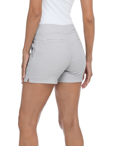 Pull-on Chino Shorts for Women with 4" Inseam