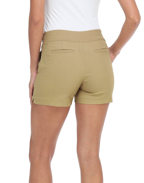 Pull-on Chino Shorts for Women with 4" Inseam