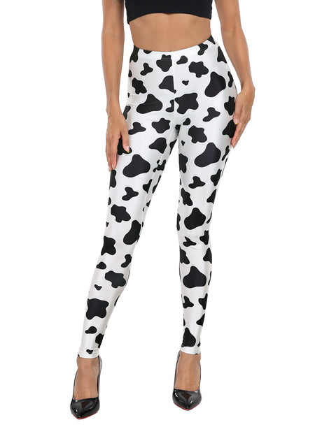 Graphic Cow Spots Workout Leggings