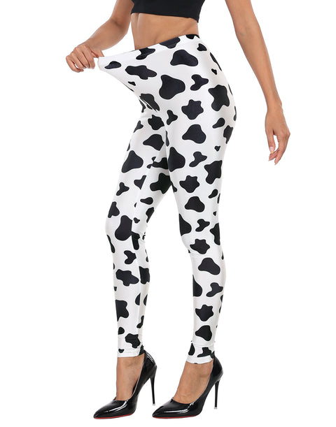 Graphic Cow Spots Workout Leggings