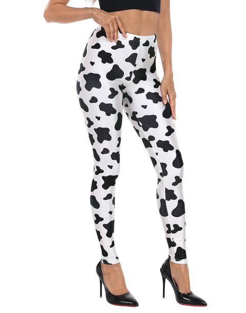 Graphic Cow Spots Workout Leggings