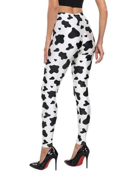 Graphic Cow Spots Workout Leggings