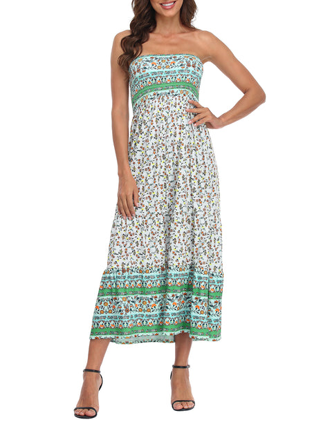 Strapless Summer Maxi Dress