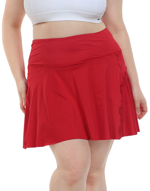 Plus Size Tennis Skort Pleated Golf Skirt with Shorts