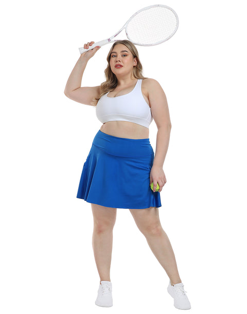 Plus Size Tennis Skort Pleated Golf Skirt with Shorts