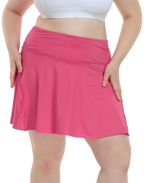 Plus Size Tennis Skort Pleated Golf Skirt with Shorts