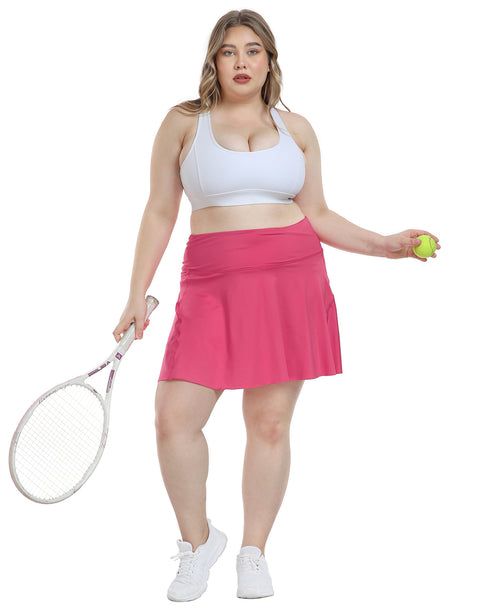 Plus Size Tennis Skort Pleated Golf Skirt with Shorts