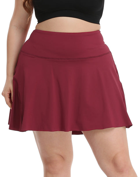 Plus Size Tennis Skort Pleated Golf Skirt with Shorts