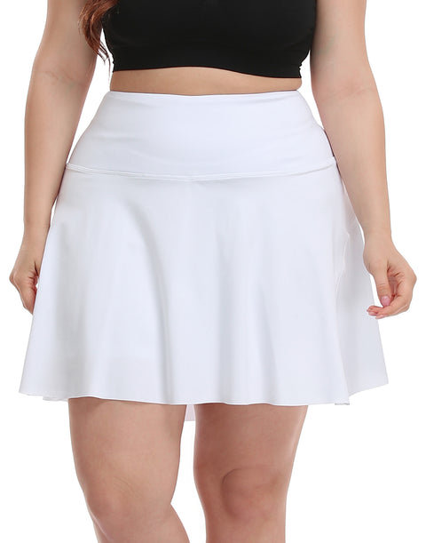 Plus Size Tennis Skort Pleated Golf Skirt with Shorts