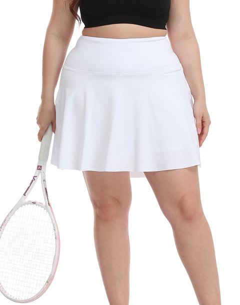 Plus Size Tennis Skort Pleated Golf Skirt with Shorts