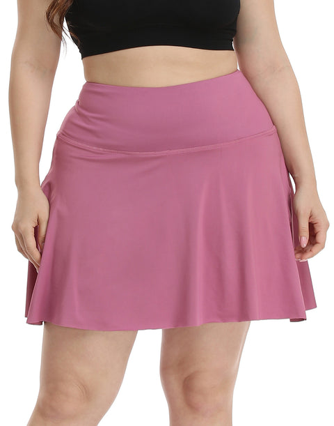 Plus Size Tennis Skort Pleated Golf Skirt with Shorts