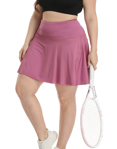 Plus Size Tennis Skort Pleated Golf Skirt with Shorts