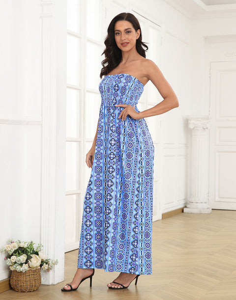 Strapless Summer Maxi Dress