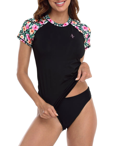 Short Sleeve UPF 50 Rash Guard Swim Shirts