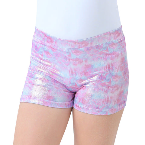 Cotton Candy Tie Dye Gymnastics Dance Shorts for Girls