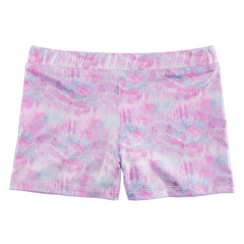 Cotton Candy Tie Dye Gymnastics Dance Shorts for Girls