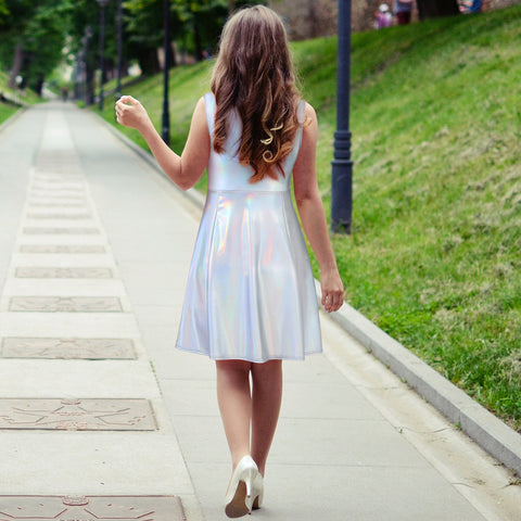 Plus Size Metallic Skater Dress