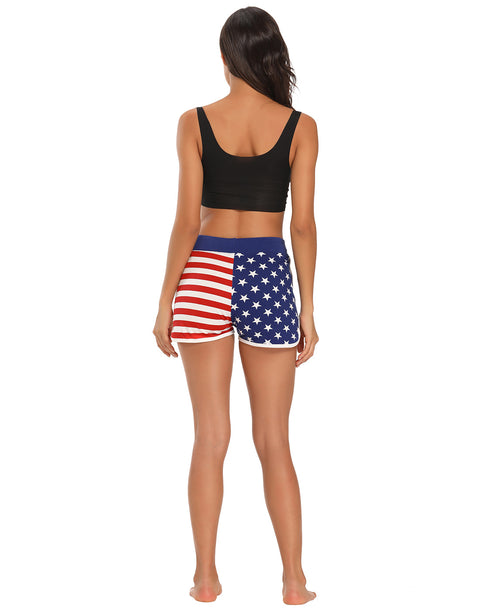 US Flag Retro Running Shorts